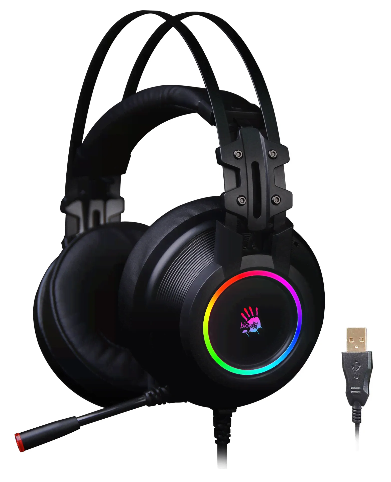 Наушники с микрофоном A4Tech Bloody G528C USB чёрный, G528C