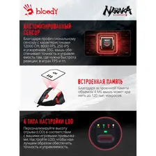 Мышь A4TECH BLOODY белый/рисунок оптическая (12000dpi) USB (6but) W95 MAX NARAKA