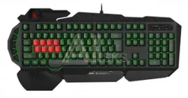 326276 Клавиатура A4Tech Bloody B318 черный USB Multimedia for gamer LED (подставка для запястий) (B318)