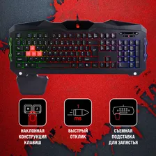 Клавиатура A4 Bloody B210 USB for gamer LED