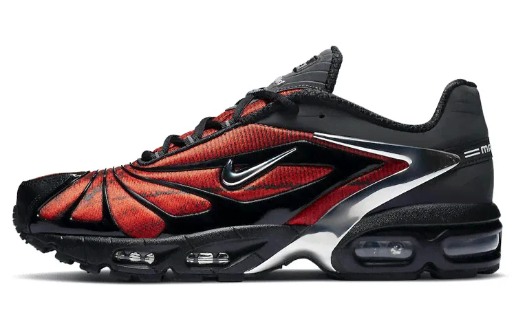 Skepta x Nike Air Max Tailwind 5 "Bloody Chrome" low-cut running shoes men's black orange silver