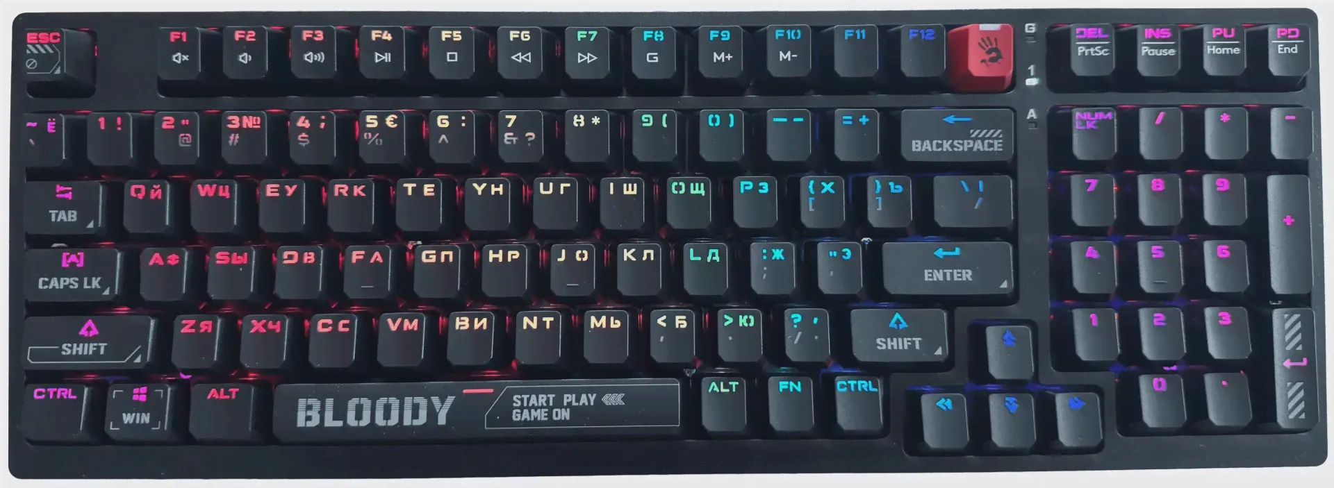 Клавиатура проводная A4Tech Bloody S98 BLMS Red Plus черный