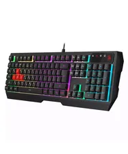 Клавиатура A4Tech Bloody черный USB Multimedia for gamer LED (подставка для запястий) (B140N) B140N